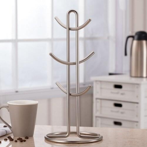 Hot Kitchen Storage rack Standing Cup Of Coffee Organizer Coffee Tea Cup Storage Holder Stand Kitchen Mug Hanging Display Rack