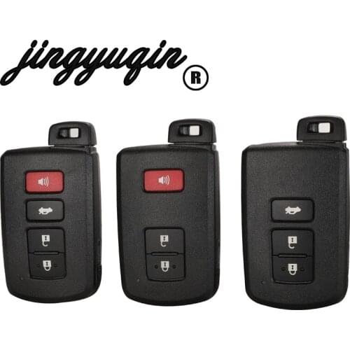 Jingyuqin Remote 3/4 Button Car Key Case Shell For Toyota Camry Corolla Avalon Rav4 Land Cruiser Smart Key