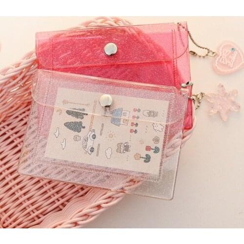 Fashion Transparent Waterproof Pvc Women Card Case Business Card Holder Men Credit Card Bag Id Card Mini Wallet Girls Coin Purse