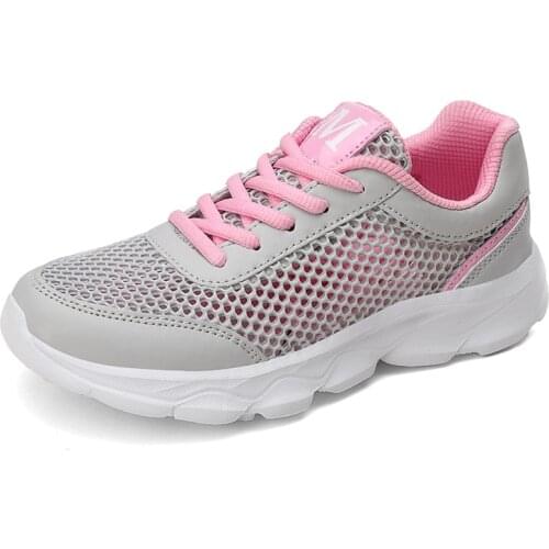 Womens Sneaker Flat Female Casual Shoes Comfortable Footwear Breathable Mesh Sport Light Non-slip Running Sport Shoes Outdoor