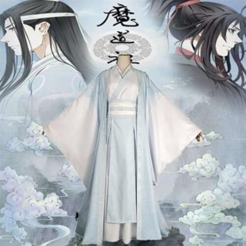 Lan Wangji Cosplay Costumes Grandmaster of Demonic Cultivation Uniforms Mo Dao Zu Shi Original LanZhan Ancient Costume Wig