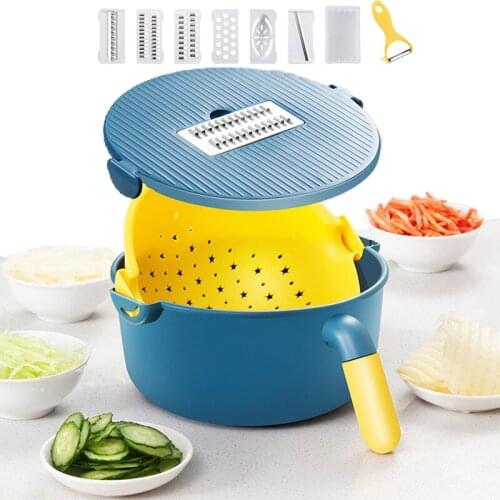 Multifunctional Vegetable Cutter Shredders Fruit Peeler Potato Shredder Fruit Slicer Chopper Drain Basket Slicer Kitchen Gadgets
