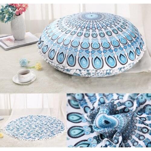 Indian Mandala Floor Pillows Round Bohemian Cushion Pillows Colorful Textile Pillow Home decoration Round Floor Mat Pretty Car C