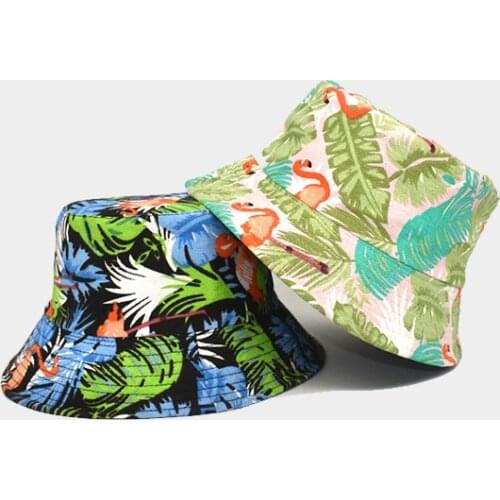 Floral Print Bucket Hat Cotton Fisherman Hat Sun Fashion Summer Bob Jacquemus Womens Cap Panama For Girls Hats For Women visor
