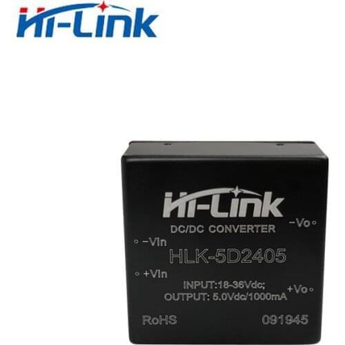 Support customize Free ship 5pcs dc dc HLK-5D2405 5V5W conversion rate 84%Typ 100ms fast start isolated power supply module