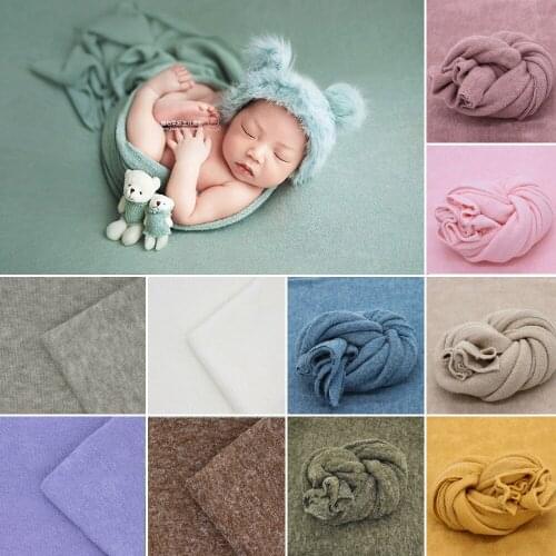 Newborn Photography Multicolor Wrapped Cloth Baby Shooting Photo Props Costumes Boys Girls Baby Anniversary Record Every Day