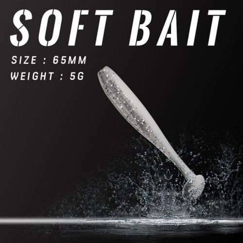 RM505 Fishing Lures 65mm/5g 0-1.0m Floating Wobblers Carp Silicone Artificial Dou ble Color Baits Scented soft bait