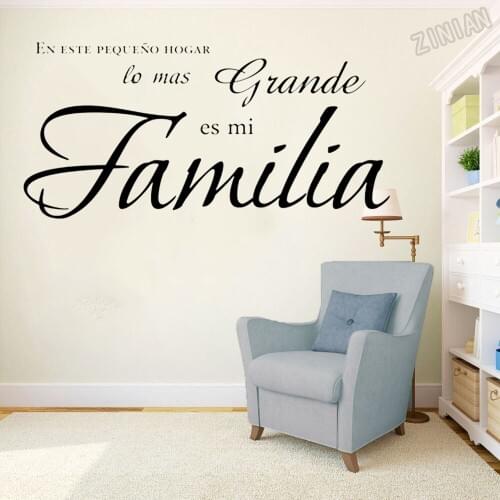 Family Qoutes Wall Decals For Living Room Vinyl Bedroom Background Wall Stickers Fashion Classroom Decoration Wall Paper Y254