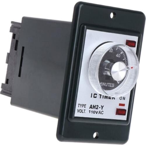 Power On Delay Timer High Accuracy Time Relay Device 1/10/30 Seconds 10/30 Minutes AC 110V AH2-Y