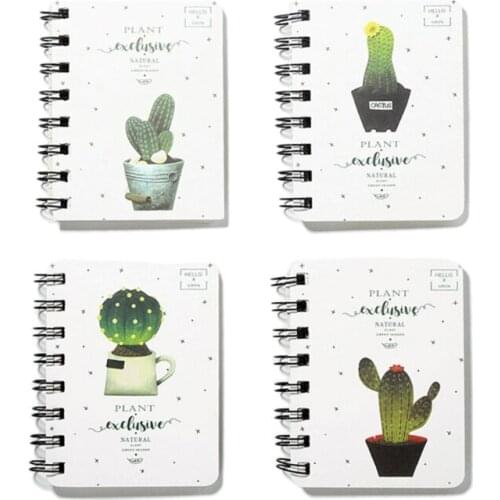 3 Styles Kawaii Cute Cactus Daily Office Supplies Week Planner Spiral Notebooks Day plan Diary Notepads School Stationery Random