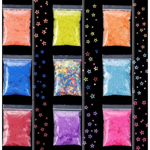 10g/lot Glitter Neon Hollow Star Flakes Colorful Sequins Shining Slices Handmade Decor Fillings For DIY Epoxy Resin Mold Tools