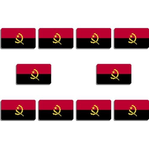 10Pcs Angola Flag Brooch Patriotic commemorative badge Vintage Large Lapel Pins For Backpacks Jewelry Gift