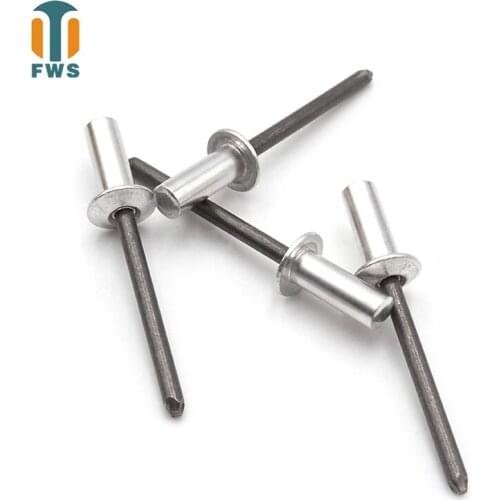 10PCS M3/M4 6-12mm DIN EN ISO 15973 GB /T 12615.1 Aluminum Steel Closed End Blind Rivet With Break Pull Mandrel Protruding Head