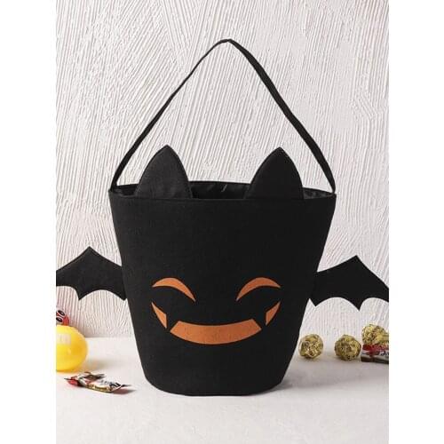 Ten pieces of Halloween portable candy bucket gift decoration bag canvas bag