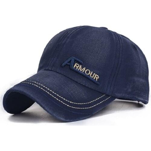 100% Cotton Snapback Cap Unisex Casual Letter Embroidery Washed Baseball Caps Summer Fall Hat Solid Color