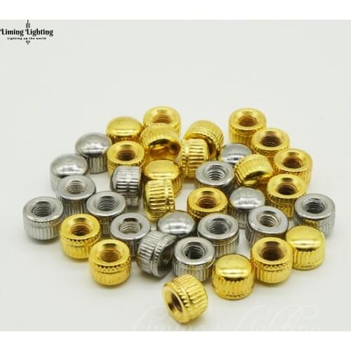 20PCS M5 Tooth Inner Chrome Plating Gold Flowers Siding Magnesium Bald Nut Decorative Nut Tray Ceiling Lighting DIY Accessories