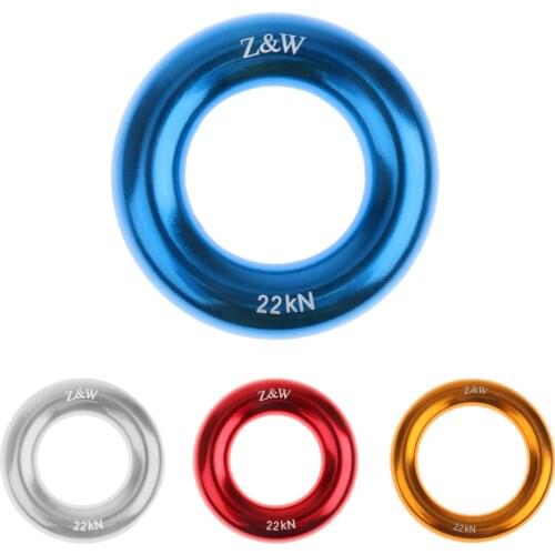 22KN Aluminium-Magnesium Alloy Rock Climbing Rappel Ring Bail-Outs Rigging Equipment 5cm Hiking Travel Kits Sports Accessories