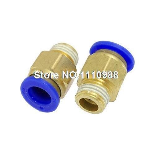 5 Pcs Pneumatic 1/4" PT Thread Push In Connector Fitting for 10mm Tubing
