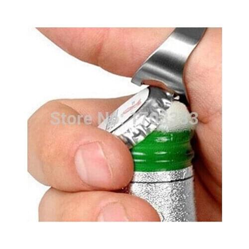 500pcs/lot Stainless Steel Beer Bar Tool Finger Ring Bottle Opener DHL fedex Free Shipping