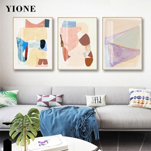 Abstract Art Canvas Paintings Custom Colorful Geometry Picture Print Modern Wall Posters Living Room Bedroom Home Decoration