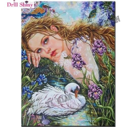 Diamond embroidery beauty Diamond painting full square Pictures of crystals mosaic Cross-stitch embroidery kits hobby wall art