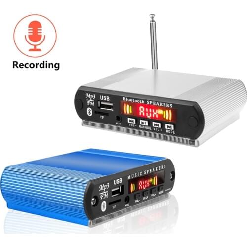 Wireless Bluetooth MP3 Decoder Board MP3 Player with Recording Function DC 5V 12V 24V DIY Shell Support USB/SD/FM Audio Module