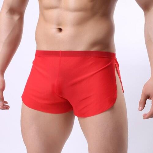 Mens Underwear Boxer shorts Summer Mens boxers Ice Transparent Low Waist Sexy Panties Gay Seamless Silkly underwear