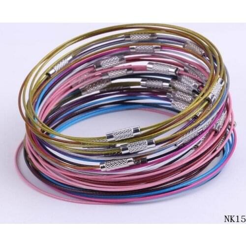 Mixed Color Vintage 20cm Memory Wire Stainless Steel Loop Hoop Screw Clasps Bangles Bracelet For Women Jewelry DIY Hot Z975