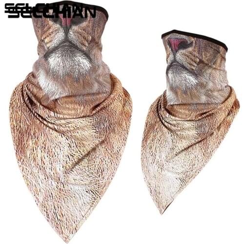 Ice silk quick-drying Scarves Hiking animal Triangle Scarf Cycling Bandana Sport Hunting Neck Face Gaiter Cover Men Women