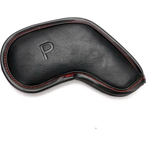 10 PU Leather Golf Iron Club Covers Headcovers Protector Cover for Most Club