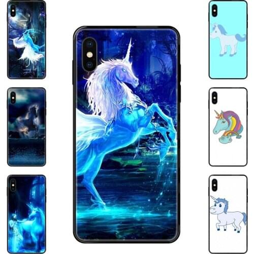 Black Soft TPU Live Love Phone Cute Blue Unicorn Select For Xiaomi Mi Note A1 A2 A3 5 5s 6 8 9 10 SE Lite Pro Ultra