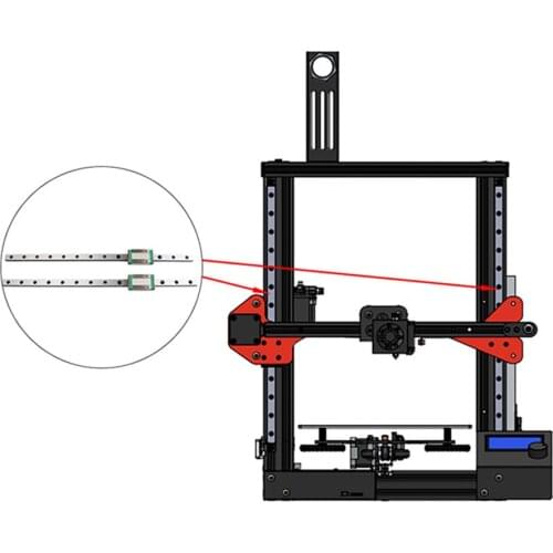 For Ender-3 Ender-3 Pro Dual Z Axis Linear Rails with Backboard Kit forEnder-3 V2 3D Printed Accessories