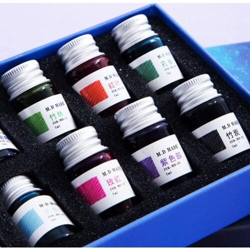 12 Colors Calligraphy Pen Ink 12 Constellation Ink Gold Powder Glass Dip Pen Inks Fountain Pen Writing Signature Artistic Ink