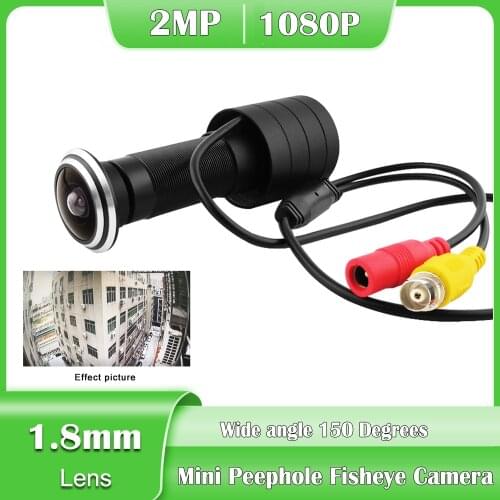 NEOCoolcam 2MP Door Eye Hole Bullet AHD CCTV Mini Camera 1080P Peephole Fisheye IMX323 Sensor 150 Degrees Surveillance Camera