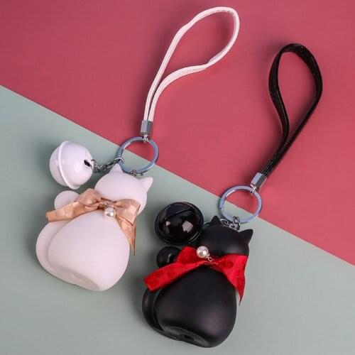 Pussy-cat Cartoon Cute Cat Kitten Keychain Pet Keyring Purse Decoration for Women Teen Girl Charm Gift