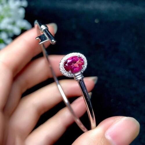 The Best Birthday Gift Top Quality 100% Natural and Real Topaz Bangle 925 sterling silver Fashion Topaz Bangle