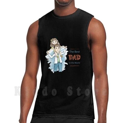 The Best Dad In The World Tank Tops Vest 100% Cotton Superdad Daddy Hero Father Papa Love Hamburg Dadlife Family Dad