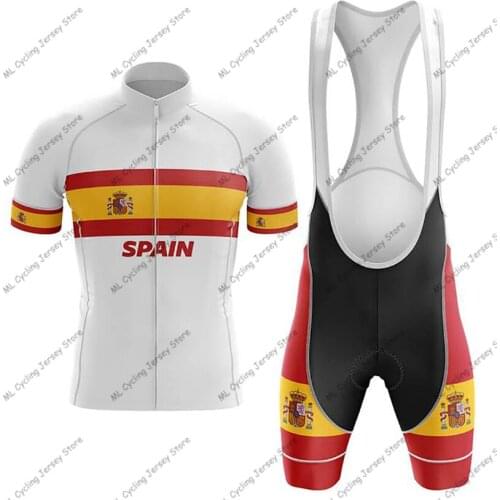 2020 New Spain Cycling Jersey Pro Team Cycling Clothing Summer Short sleeve MTB Cycling Shirts Men Bike Jersey Ropa de Ciclismo