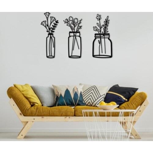 You Bella LLC Flowers Style Art Wall Hanging Decoration Creative Metal Wall Shelf Decor For Bedroom Living Room