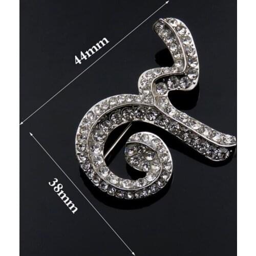 Memory Ribbon Brooches Breast Cancer Awareness Rhinestone Pin Garment Brooch Pins