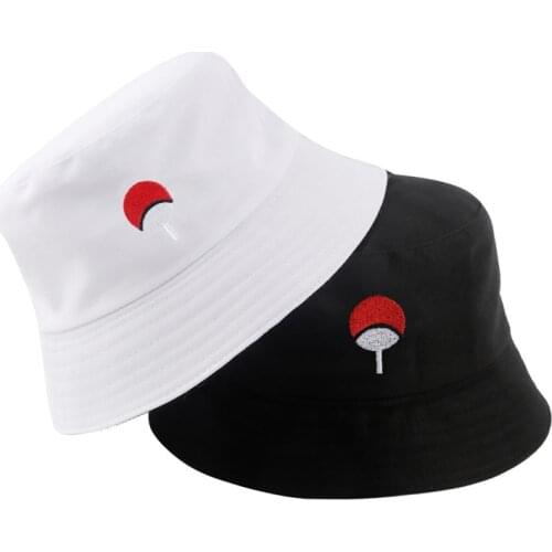 Fashion Embroidery Japanese Akatsuki fisherman hat sunscreen sun bucket hat wild casual hat mens and womens wild tide hats