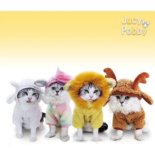 Genuine Jucy Pobby Cat Costume, Coat with Adorable Animal Pattern, Kitty Winter Costume Cosplay.Cat Supplies For Party