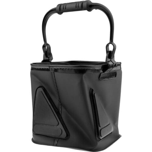 Portable Foldable Fishing Bucket Camping Picnic Car Storage Water Bucket with Mesh Lid 5m Rope Outdoor Fishing Basket Tackles