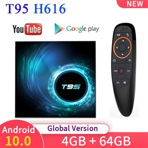 T95 TV Box Smart Android 10.0 4G 64G Allwinner H616 Quad Core WiFi H.265 6K YouTube Android Box Media player Set top box