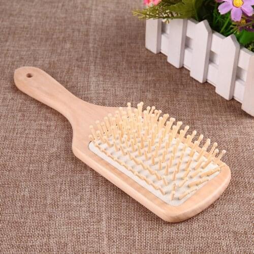 Paddle Brush Hair Comb Round Square Wood Comb Massage Cushion Hairbrush Hair Care Healthy Bamboo Hair Brush Barber Accessories