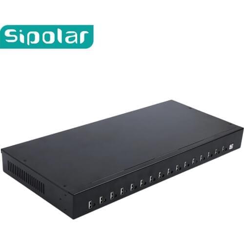 Sipolar 16 Port USB 2.0 Data Sync Transfer And USB charger hub USB Splitter charging station Built In 5V 40A Power Adapter A-165