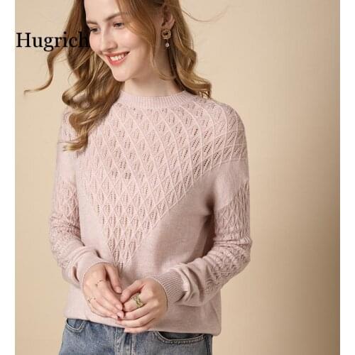 Pullover Women 2021 Plus Size Solid Color Wool Round Neck Sweater Ladies Clothes Casual Knit Top Hot Sale