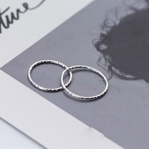 Solid 925 Sterling Silver Rings for Women Teen Girls Round Circle Thin Knuckle Stackable Simple Jewelry 2021 Dropshipping