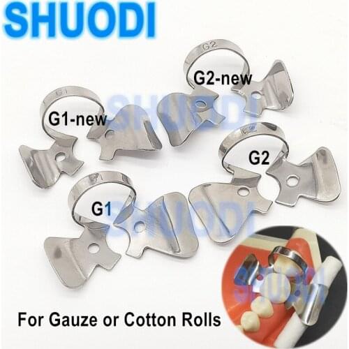 Stainless steel Dental Rubber Dam Clamps Special Clip for Gauze or Cotton Rolls Instrument Endodontic Restorative Clip Holder