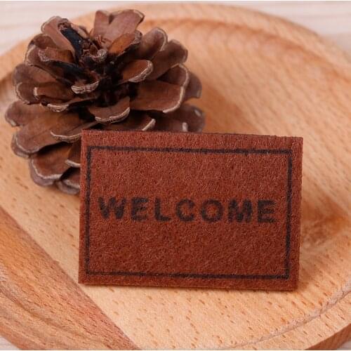 1/12 Dollhouse Miniature Welcome Floor Mat Carpet Rug Doll House Accessories